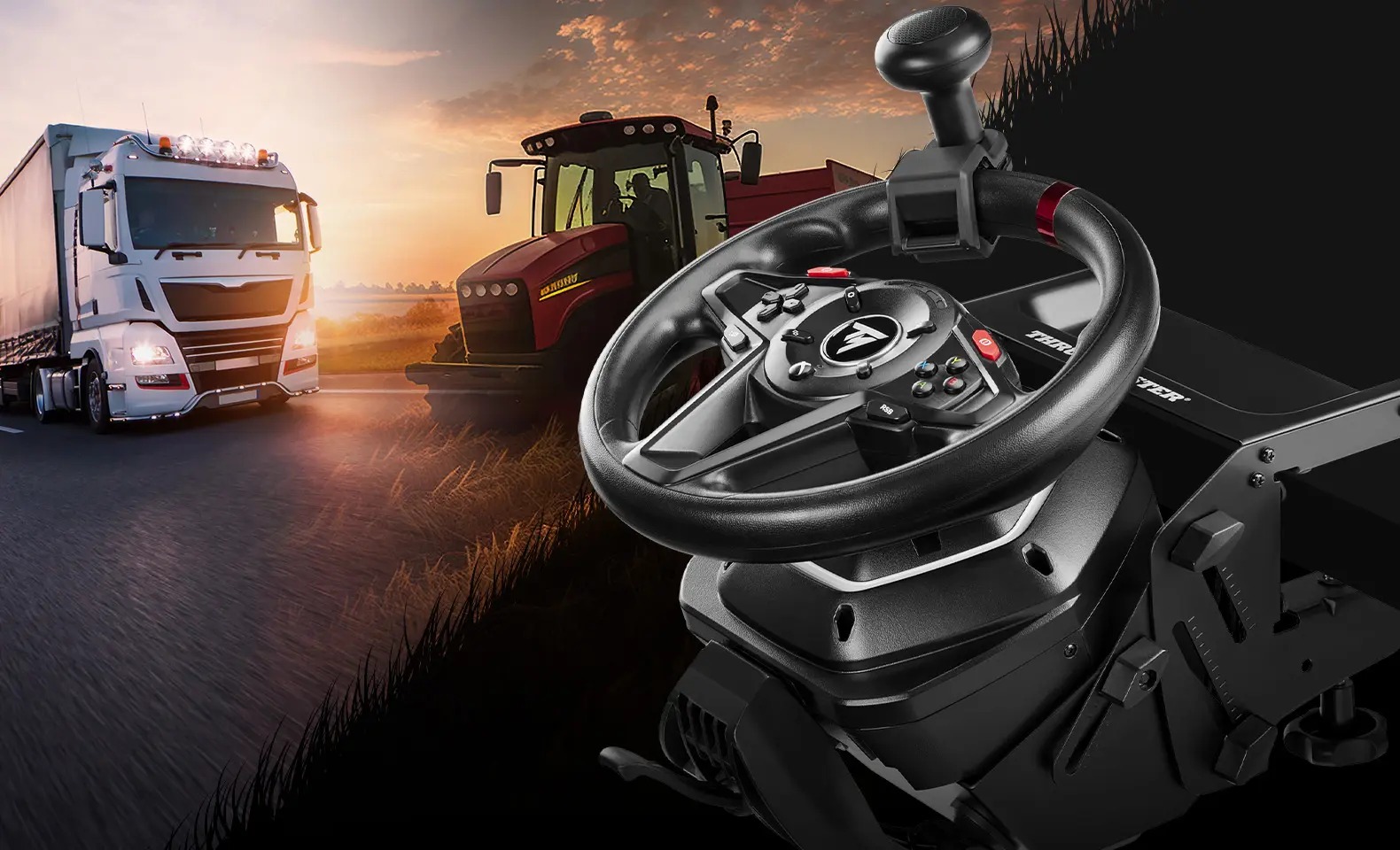Thrustmaster T128 Farming Pack – sada volantu a pedálov T128 + SimTask Farming Kit – Xbox/PC