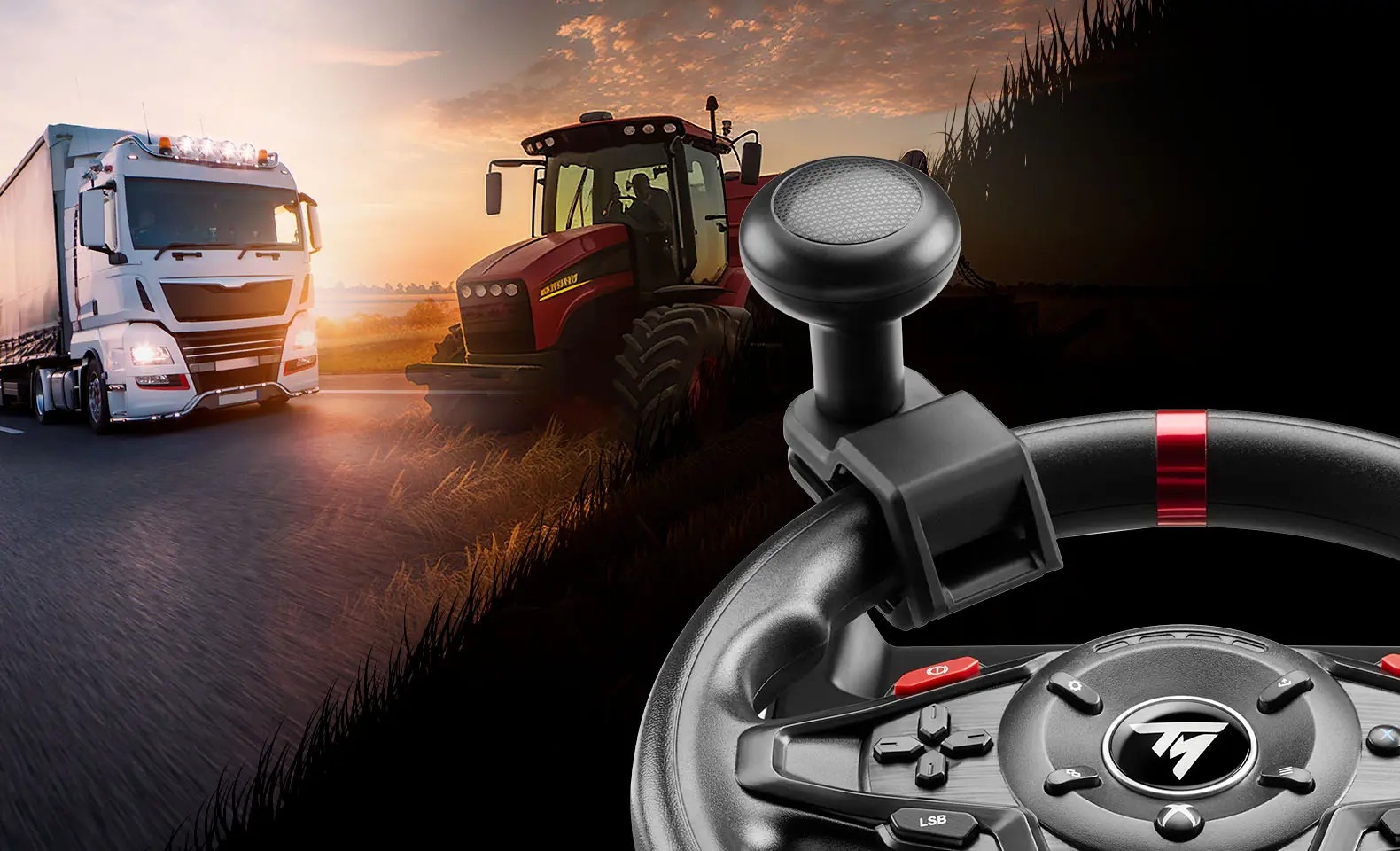Thrustmaster T128 Farming Pack – sada volantu a pedálov T128 + SimTask Farming Kit – Xbox/PC