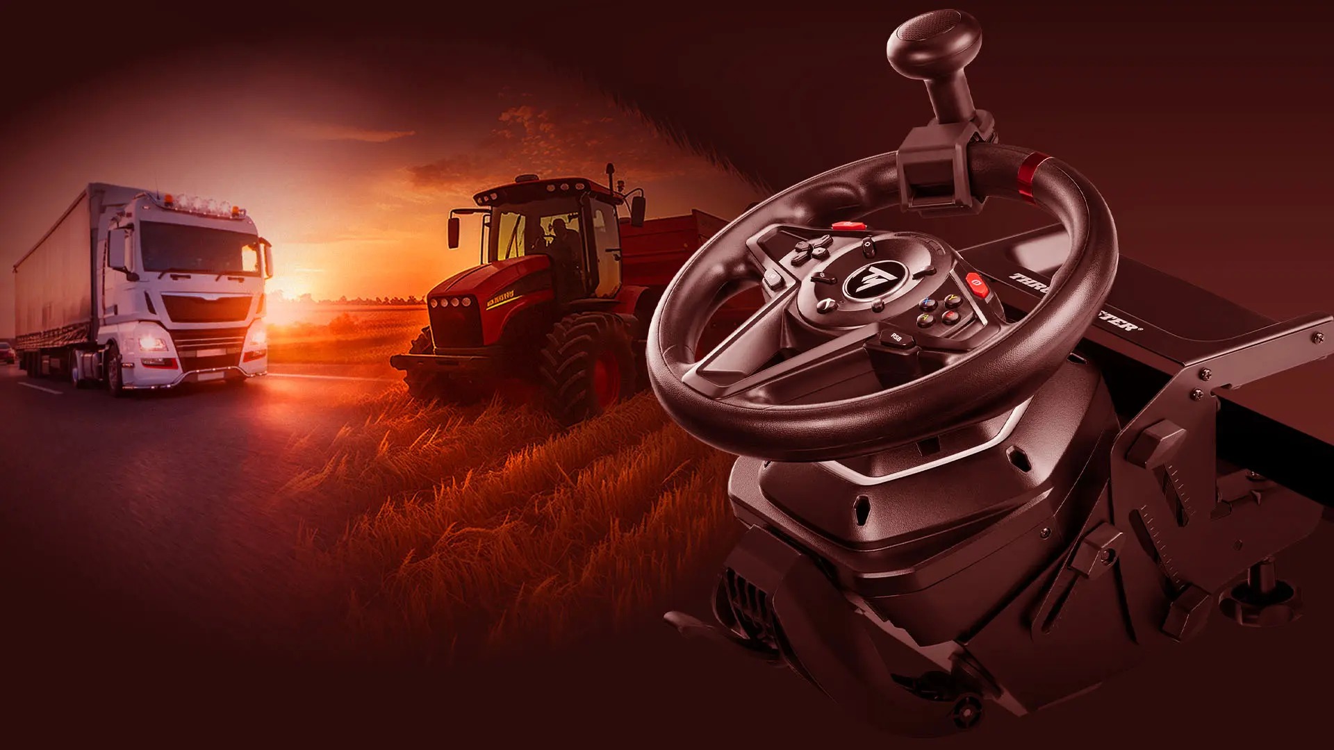 Thrustmaster T128 Farming Pack – sada volantu a pedálov T128 + SimTask Farming Kit – Xbox/PC