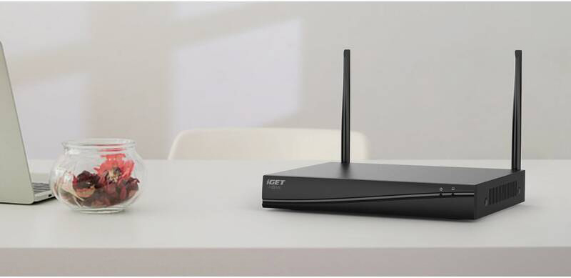Kamerový systém iGET HOME Wi-Fi NVR N4C4 - Wi-Fi rekordér + 4x kamera - čierny