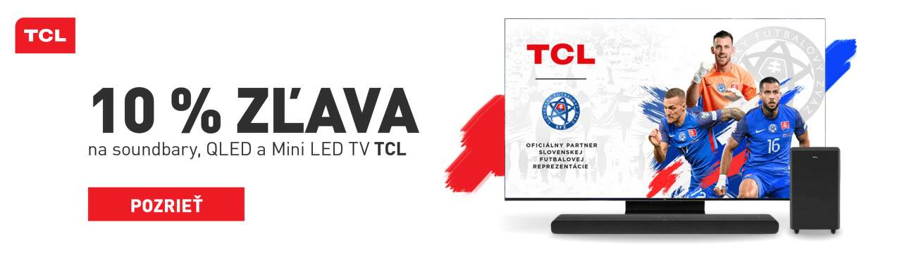 TCL 10% na TV a soundbary