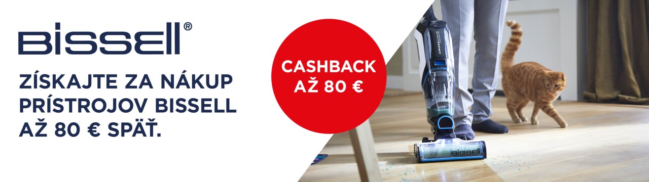 Cashback až do 80 € na produkty Bissell