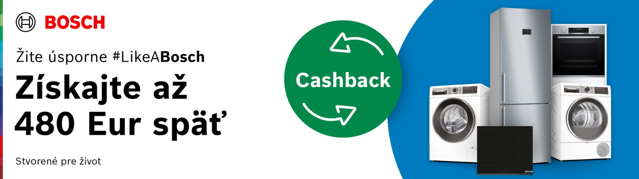 Cashback na spotrebiče Bosch