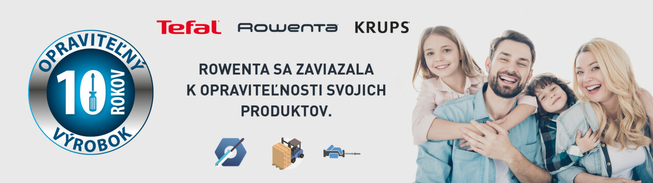 10-ročná opraviteľnosť produktov Rowenta, Tefal a Krups