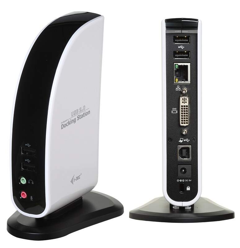 Dokovacia stanica pre obraz, hardware aj sieť - I-TEC USBDVIDOCK USB 2.0 Docking Station With DVI Video