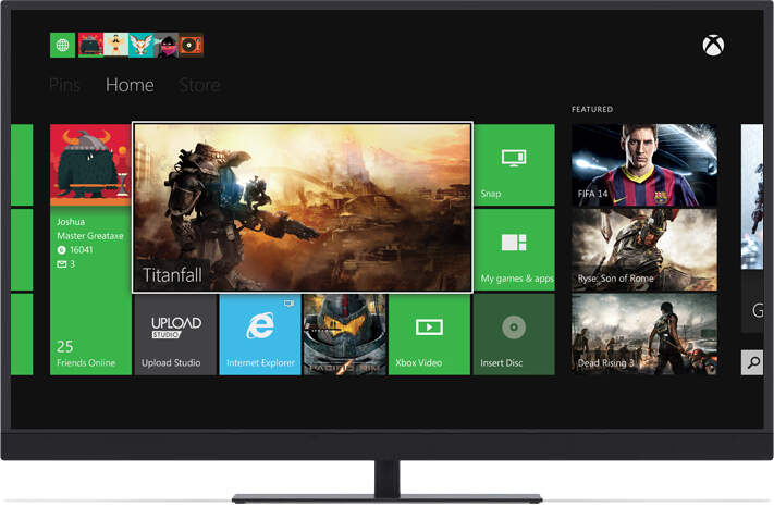 Domovská obrazovka - Xbox One 500GB