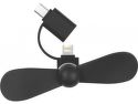 Bsmart ventilátor USB-C/Lightning, čierna