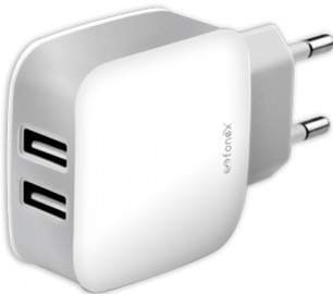 Adaptér Fonex 2x USB 10 W 2,1 A biela