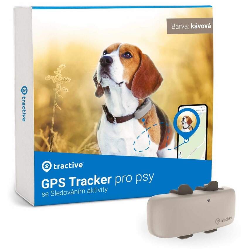 Lokátor pre psa Tractive GPS Dog 4 lokátor pre psov hnedý