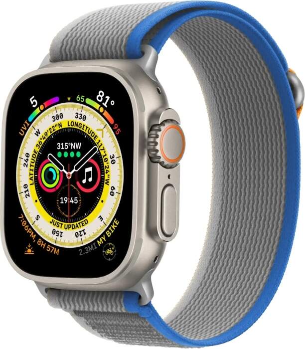 Remienok Cubenest Trail Loop remienok pre Apple Watch 42/44/45/49 mm sivo-modrý