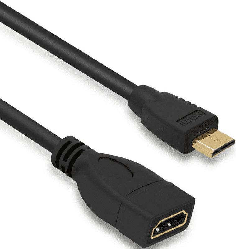 HDMI kábel Power+ 20137 - Mini HDMI (samec) na HDMI (samica) adapter