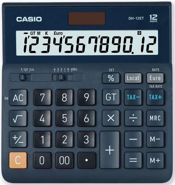 Kalkulačka Casio DH-12 ET čierna