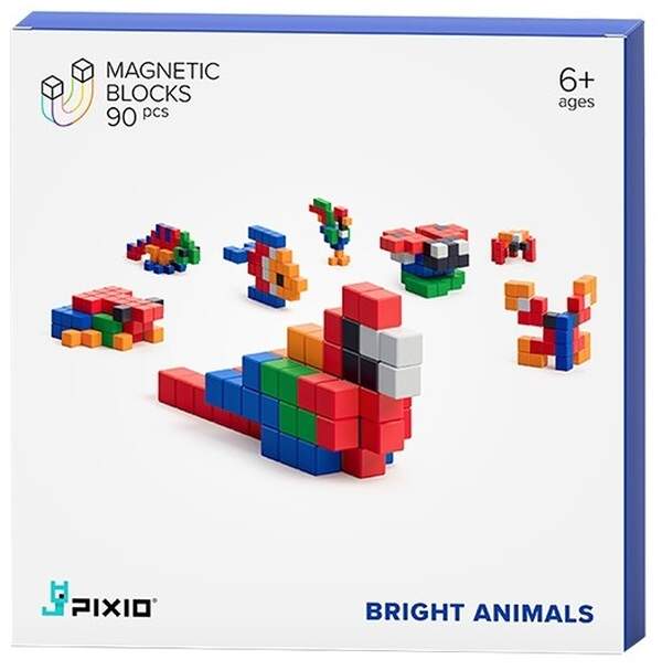 Magnetická stavebnica Pixio Bright Animals magnetická stavebnica