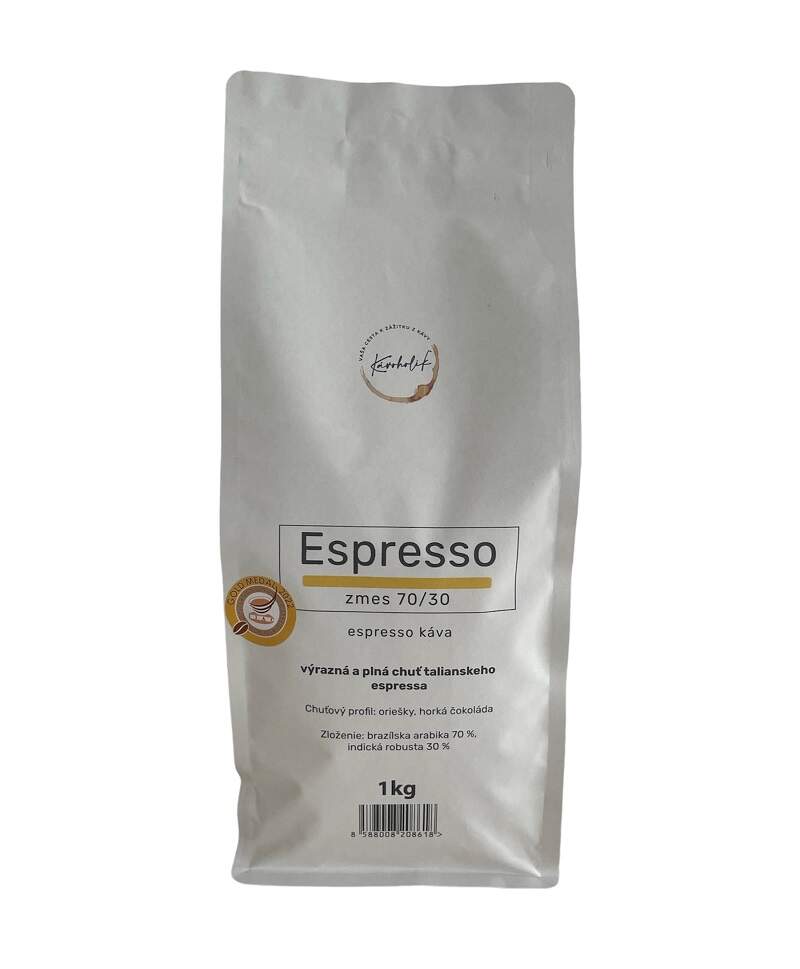 Zrnková káva Kávoholik espresso zmes 70/30 1 kg