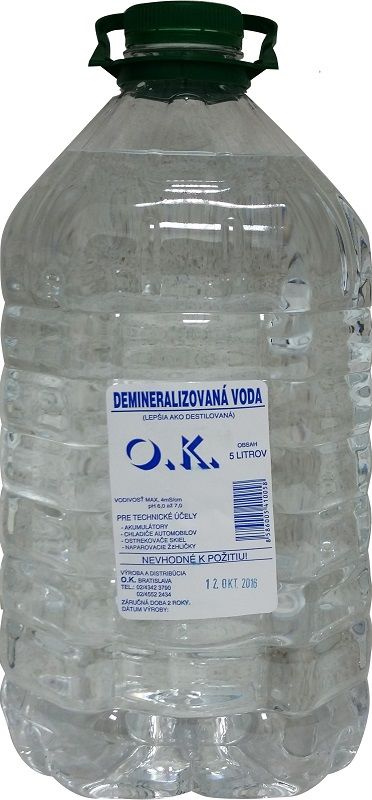 Destilovaná voda OK 5L demineralizovaná voda
