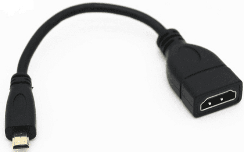HDMI kábel Power+ 20134 - micro HDMI (samec) na HDMI (samica) adaptér