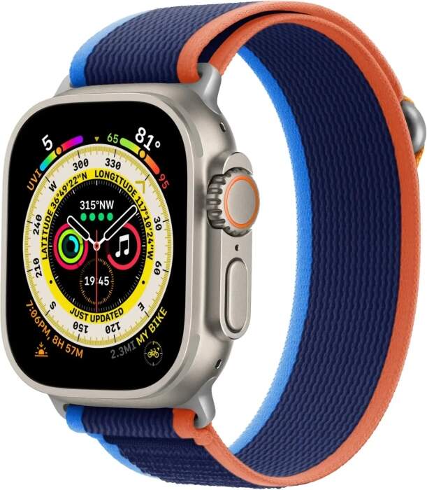 Remienok Cubenest Trail Loop remienok pre Apple Watch 42/44/45/49 mm modro-oranžový