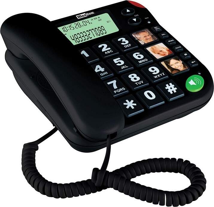 Telefón pre pevnú linku Maxcom KXT480 čierny