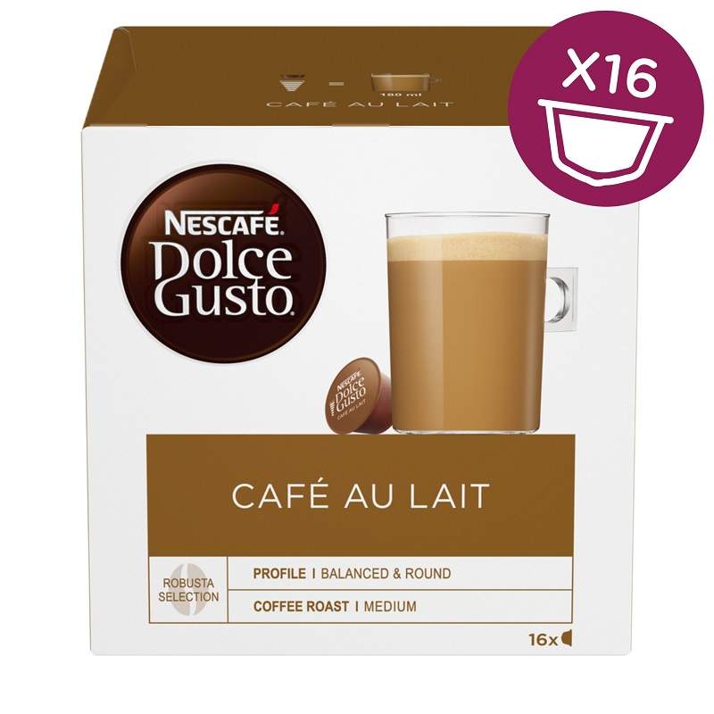Kapsulový nápoj Nescafé Dolce Gusto Café au Lait 16ks