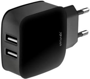 Adaptér Fonex 2x USB 10 W 2,1 A čierna