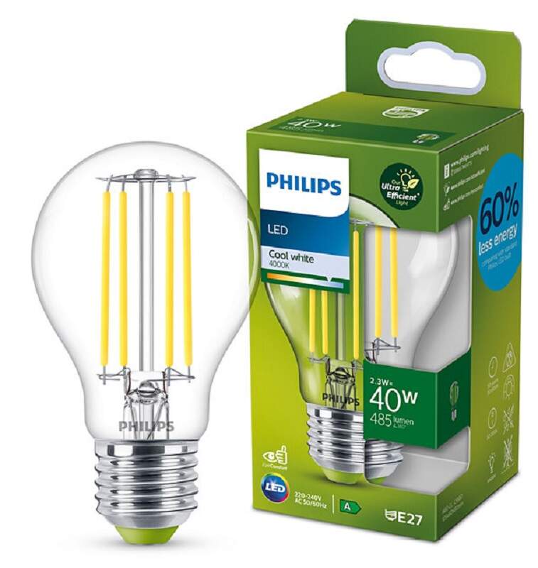 LED žiarovka Philips 2,3W (40W) E27 4000K