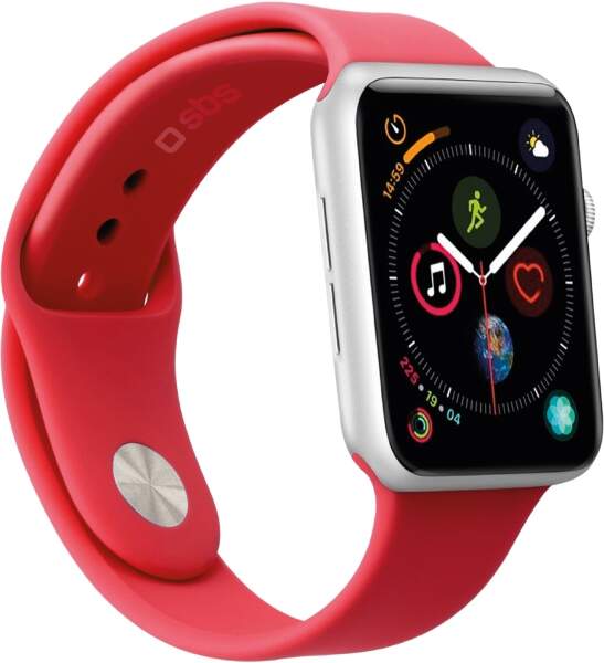 Remienok Case & Me silikónový remienok veľkosť M pre Apple Watch 38/40/41 mm červený