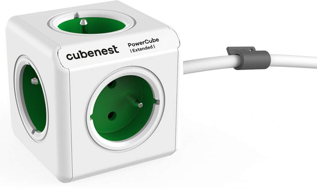 Rozbočovač Cubenest PowerCube Extended zelený