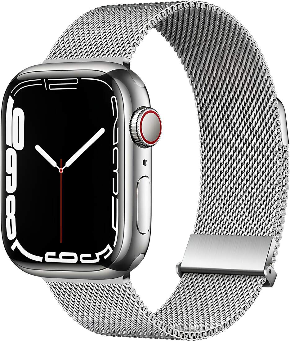 Remienok Celly milánsky ťah remienok pre Apple Watch 42/44/45 mm strieborný