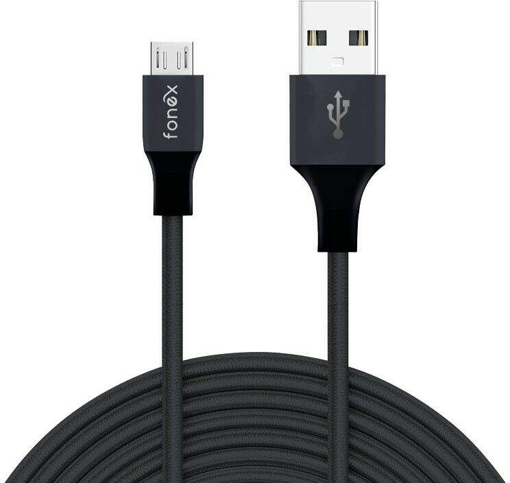 Dátový kábel Fonex dátový kábel USB/Micro USB 12 W 1 m čierny