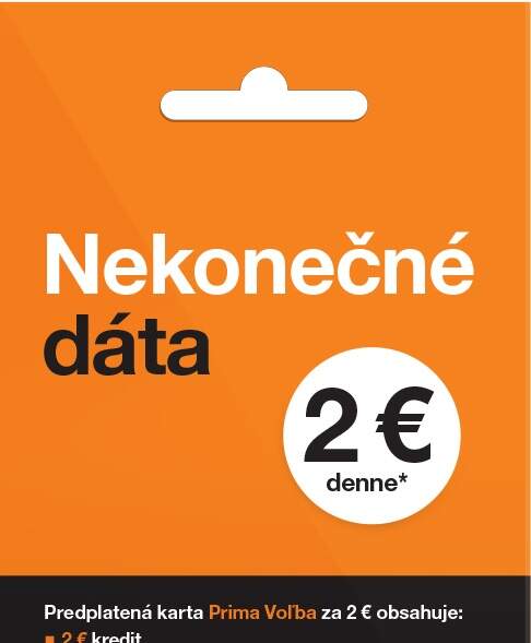 SIM karta Orange Prima Voľba data 2 EUR, SIM karta