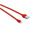 Trust plochý kábel s Lightning konektorom 1m, červená