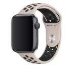 Apple Watch 44 mm Nike športový remienok S/M a M/L, pieskovo béžový/čierny