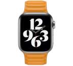 Apple Watch 40 mm kožený remienok nechtíkovo oranžový S/M