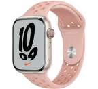 Apple Watch 45 mm Nike športový remienok Pink OxfordRose Whisper (2)