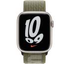 Apple_Watch_Nike_Series_8_45mm_Starlight_Aluminum_Sequoia_Pure_Platinum_Sport_Loop_Pure_Front_Screen__USEN