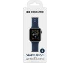 Case & Me silikónový remienok veľkosť S pre Apple Watch 42/44/45 mm modrý