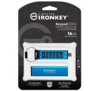 Kingston IronKey Keypad 200C 16GB USB 3.2 Gen 1 typ C modrý