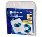 HAMA 62672 CD-ROM Paper Sleeves 100ks, biele