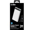 SBS powerbanka 5000 mAh USB/USB-C, biela