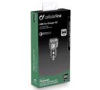 CellularLine Quick Charge 3.0 USB 18W autonabíjačka, čierna