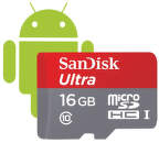 SanDisk UltraAndroid microSDHC 16 GB SD CLASS 10, 139726 - paměťová karta