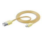 CellularLine Style&Color dátový kábel microUSB (žltý)