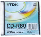 TDK CD-RDV GEB 80 - 52x zelena