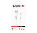 Swissten USB/USB-C dátový kábel 1,5m, biela