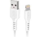 SBS USB/Lightning kábel 3 m biely