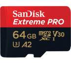 SanDisk Extreme PRO microSDXC 64 GB Class 10 U3 + SD adaptér