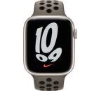 Apple_Watch_Nike_Series_8_45mm_Starlight_Aluminum_Olive_Gray_Black_Sport_Band_Pure_Front_Screen__USEN