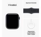 Apple Watch Series 9 GPS + Cellular 45 mm temne atramentový hliník M/L