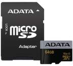 ADATA Premier Pro micro SDXC 64GB UHS-I U3 + adaptér