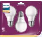 LED Philips žiarovka 3-balenie, 10,5W, E27, teplá biela